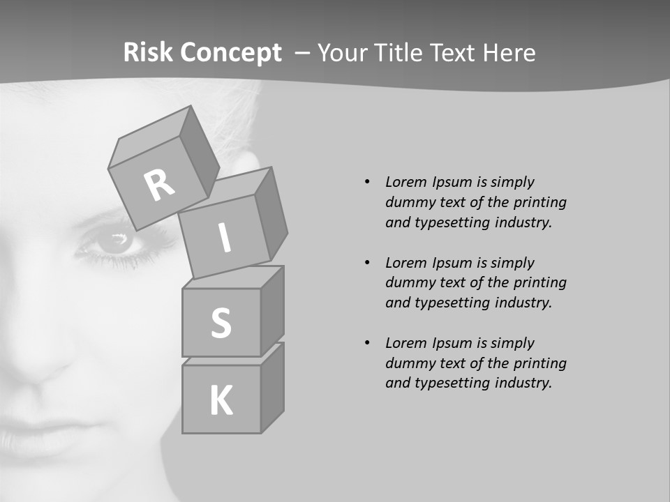 Closeup Modern Head PowerPoint Template