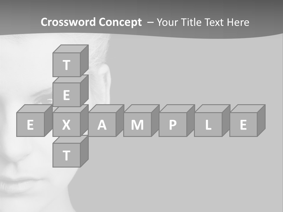 Closeup Modern Head PowerPoint Template