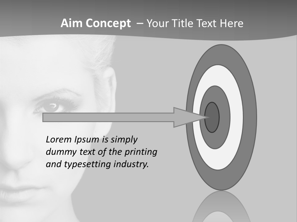Closeup Modern Head PowerPoint Template
