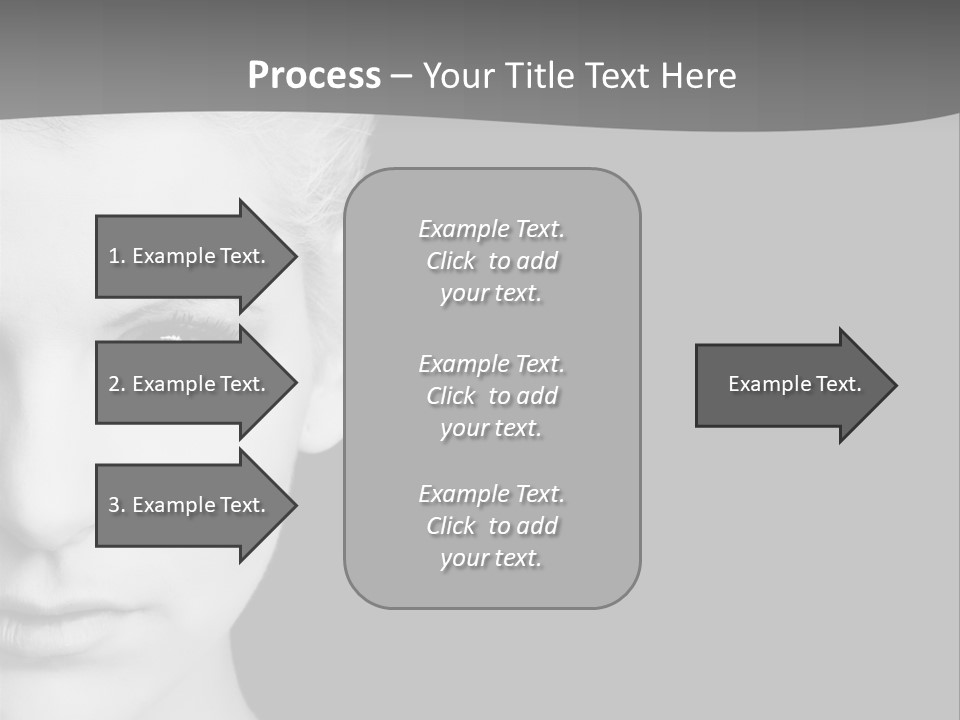 Closeup Modern Head PowerPoint Template