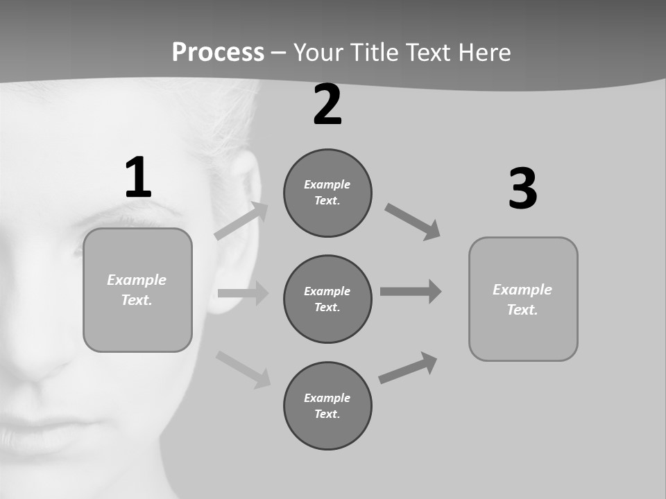 Closeup Modern Head PowerPoint Template