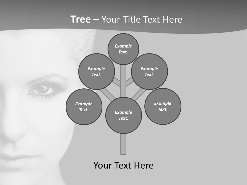 Closeup Modern Head PowerPoint Template