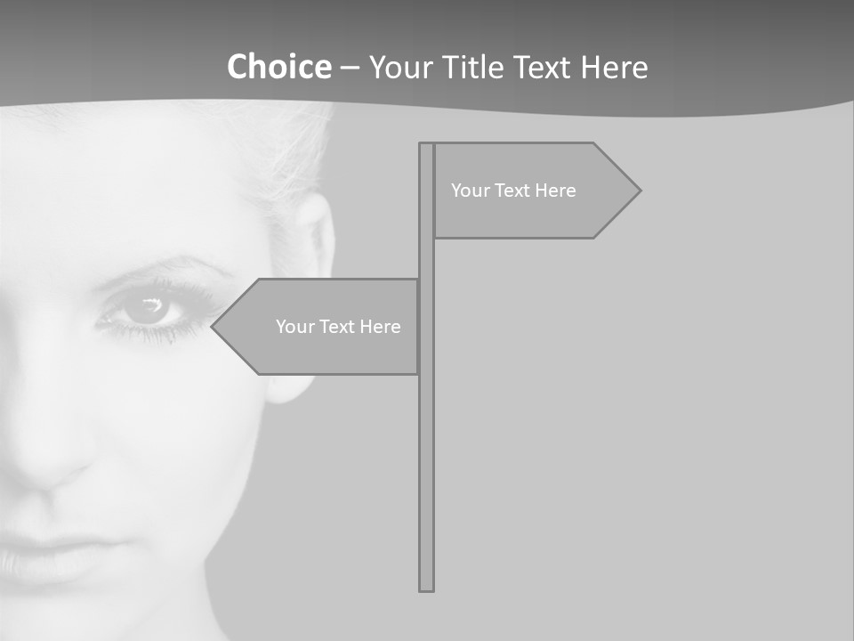 Closeup Modern Head PowerPoint Template