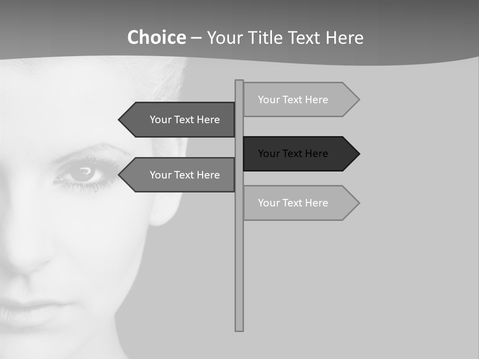 Closeup Modern Head PowerPoint Template