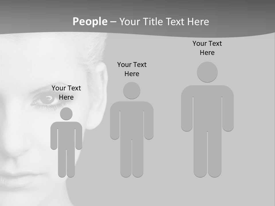 Closeup Modern Head PowerPoint Template