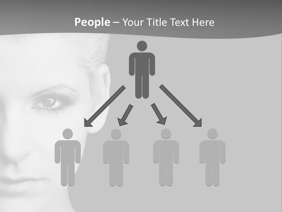 Closeup Modern Head PowerPoint Template