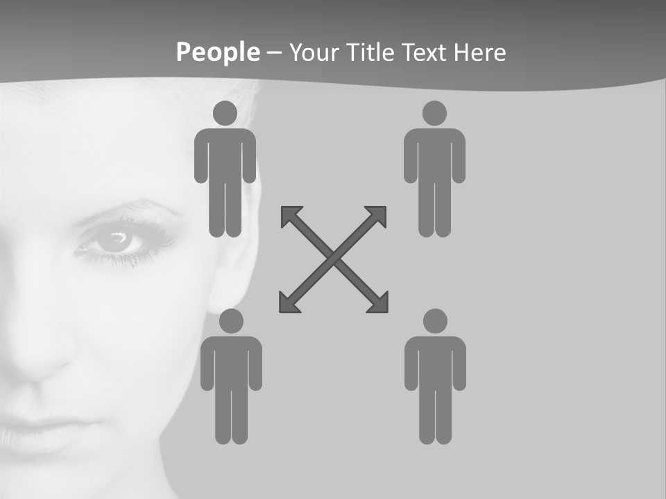 Closeup Modern Head PowerPoint Template