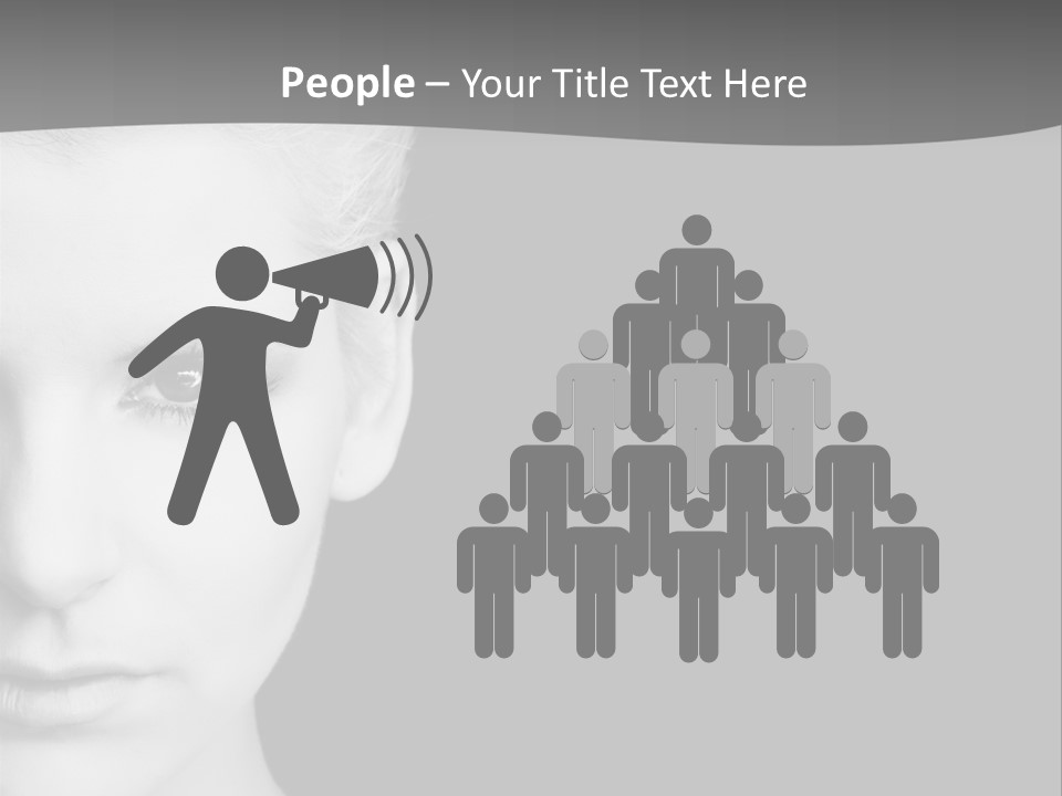 Closeup Modern Head PowerPoint Template