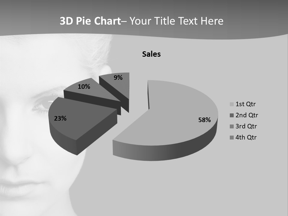 Closeup Modern Head PowerPoint Template