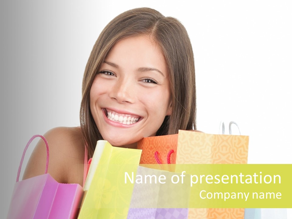 Closeup Person Sale PowerPoint Template