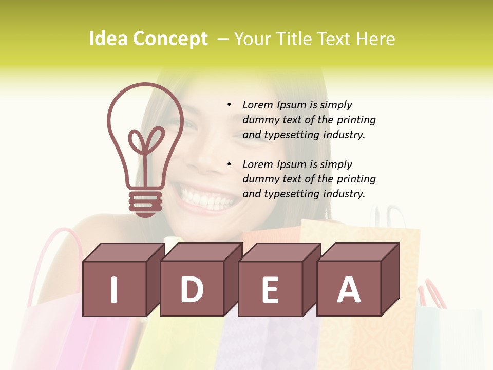 Closeup Person Sale PowerPoint Template