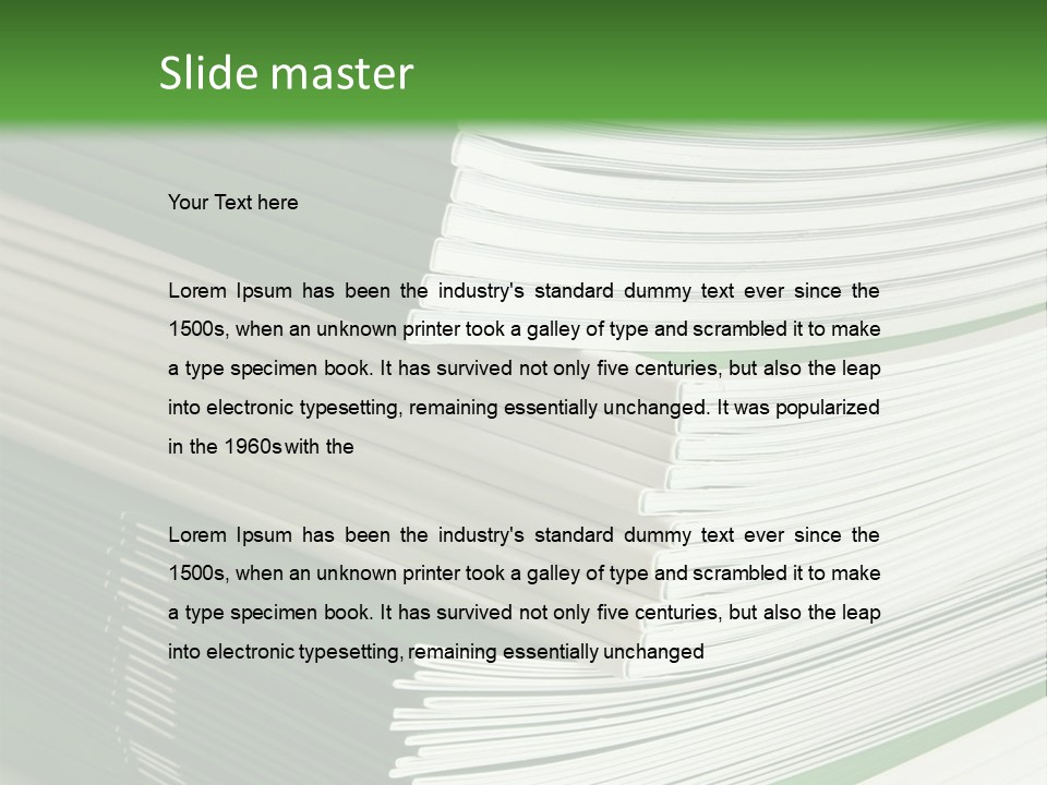 Press Leisure Pile PowerPoint Template