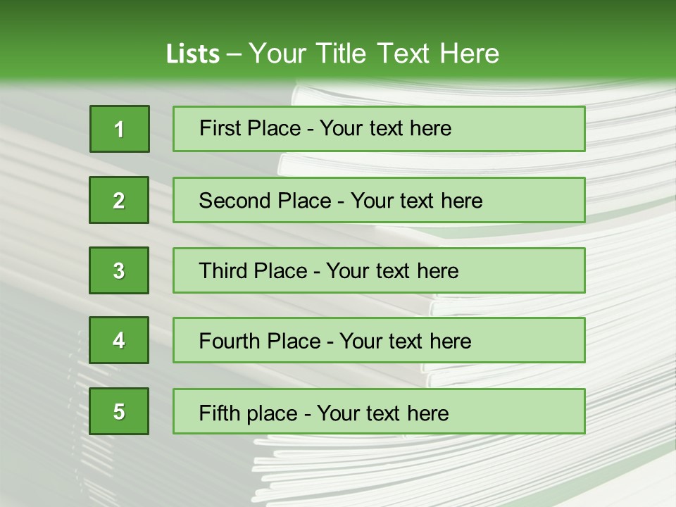Press Leisure Pile PowerPoint Template