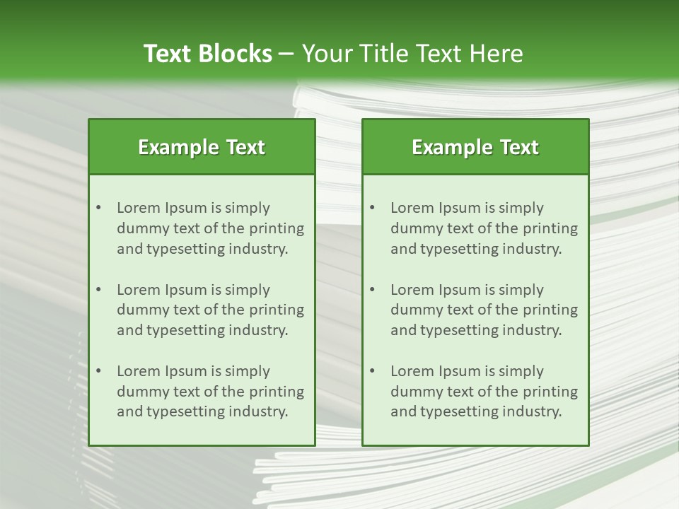 Press Leisure Pile PowerPoint Template
