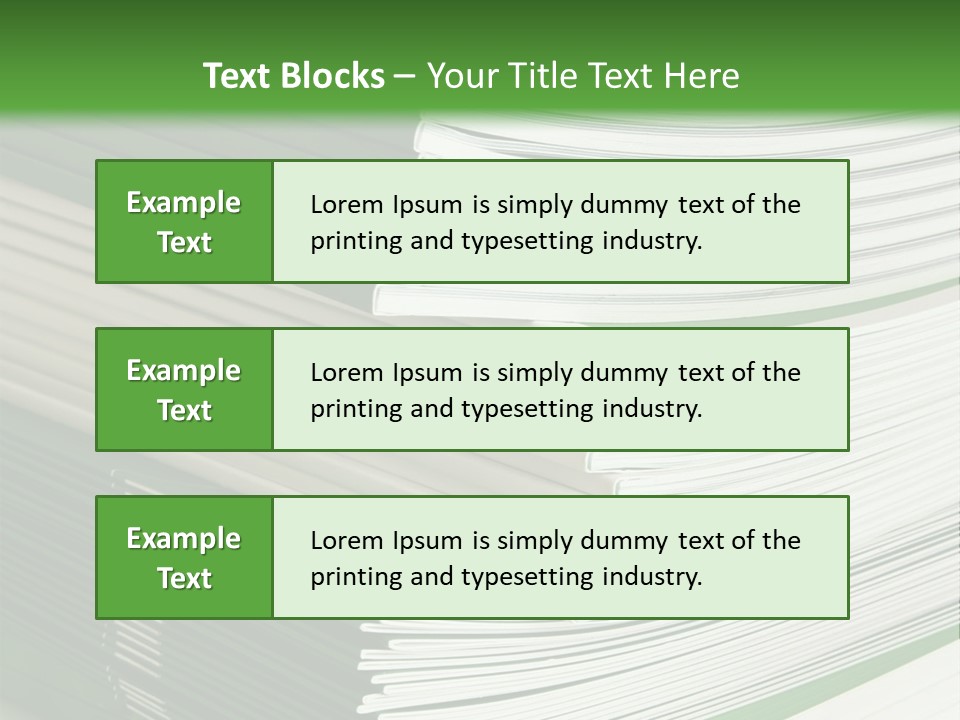 Press Leisure Pile PowerPoint Template