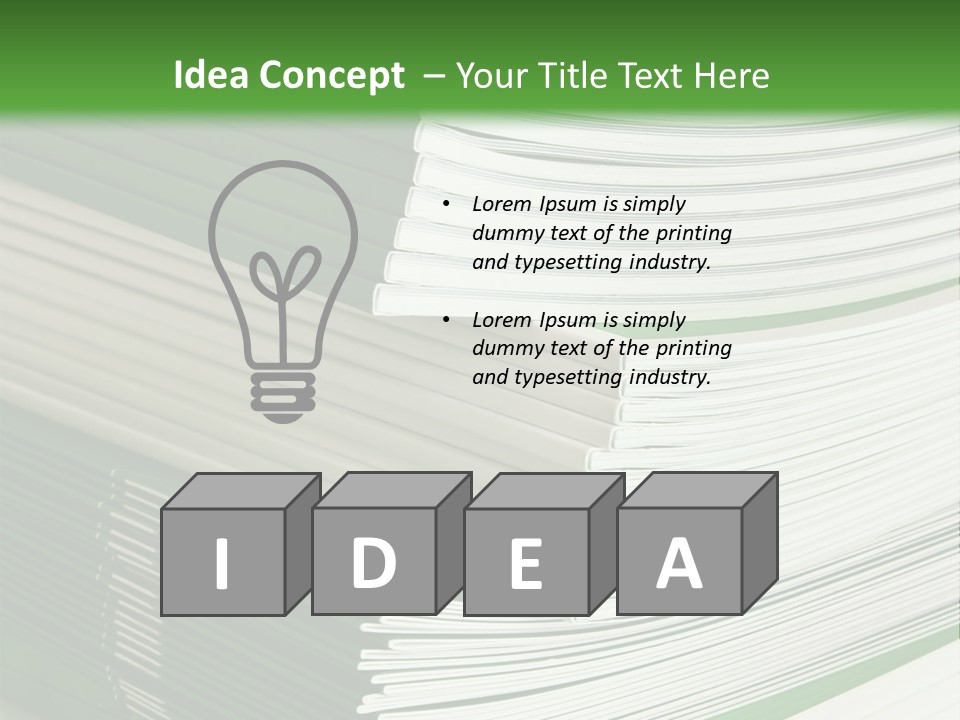 Press Leisure Pile PowerPoint Template