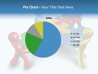 A Group Of People Standing Around A Puzzle Piece PowerPoint Template