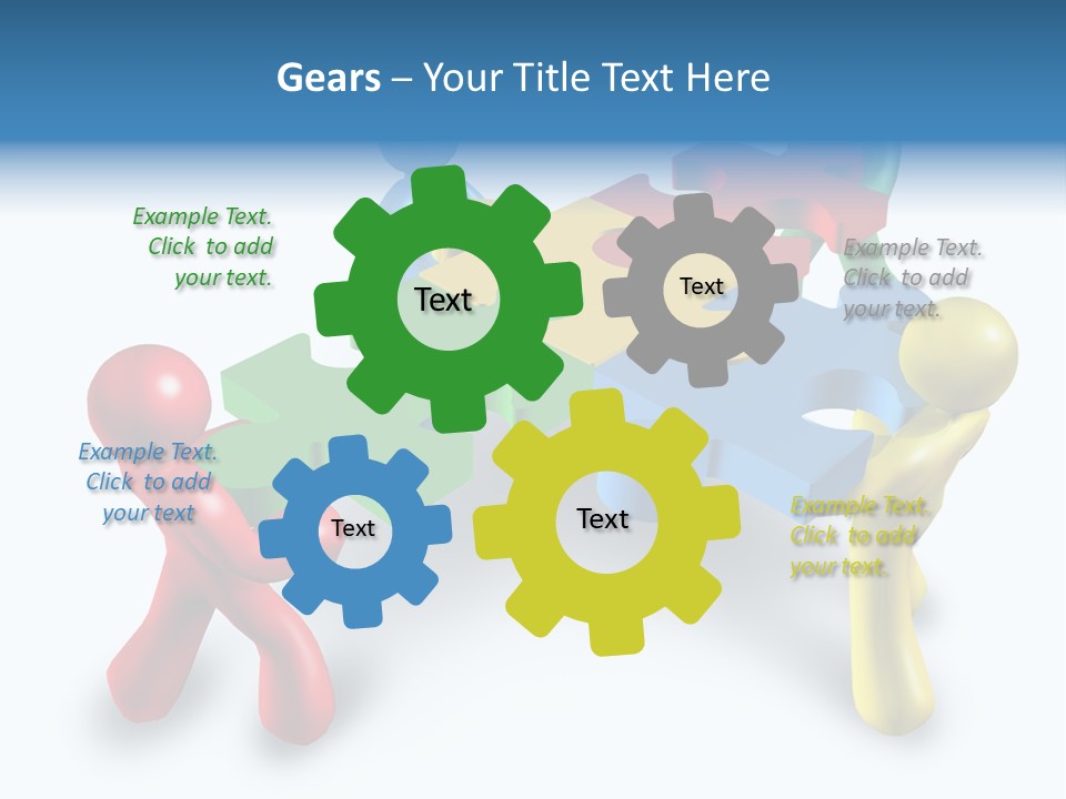A Group Of People Standing Around A Puzzle Piece PowerPoint Template