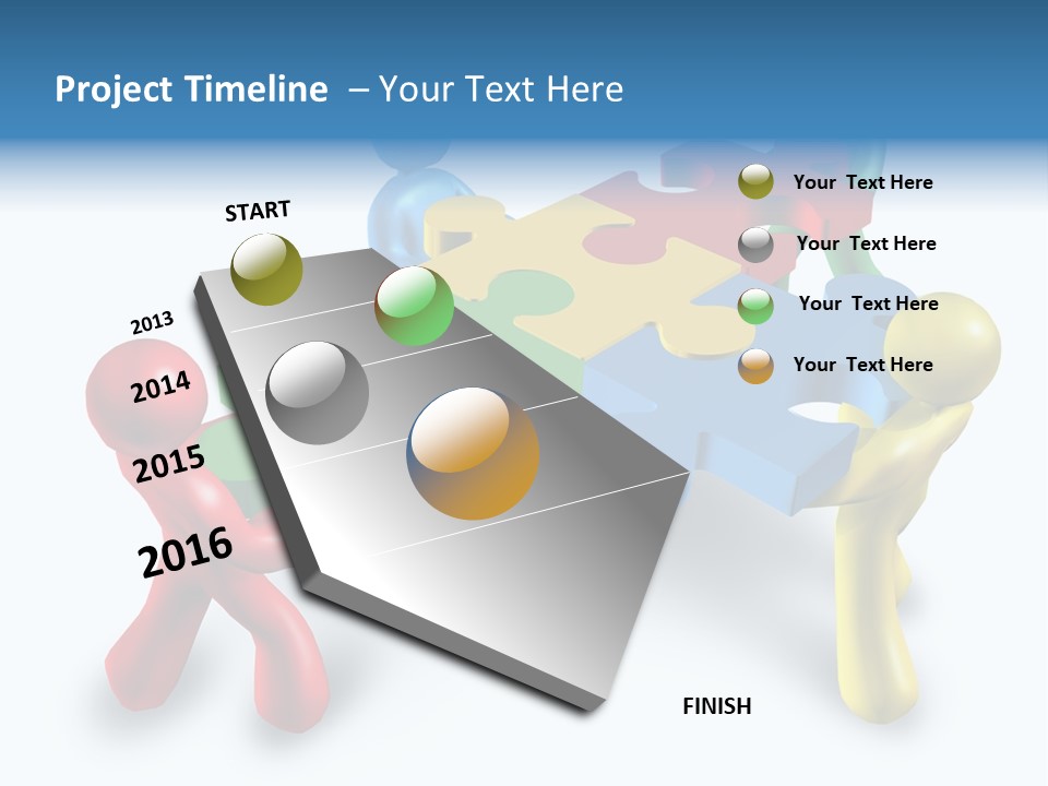 A Group Of People Standing Around A Puzzle Piece PowerPoint Template