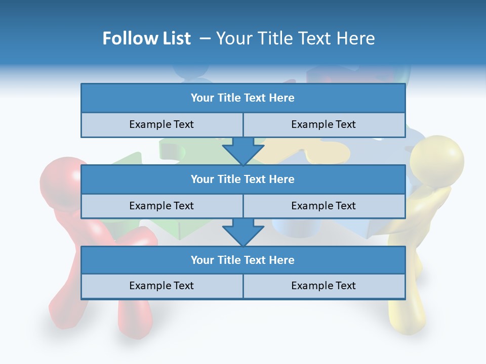 A Group Of People Standing Around A Puzzle Piece PowerPoint Template