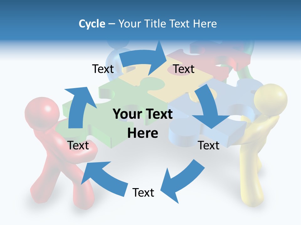 A Group Of People Standing Around A Puzzle Piece PowerPoint Template