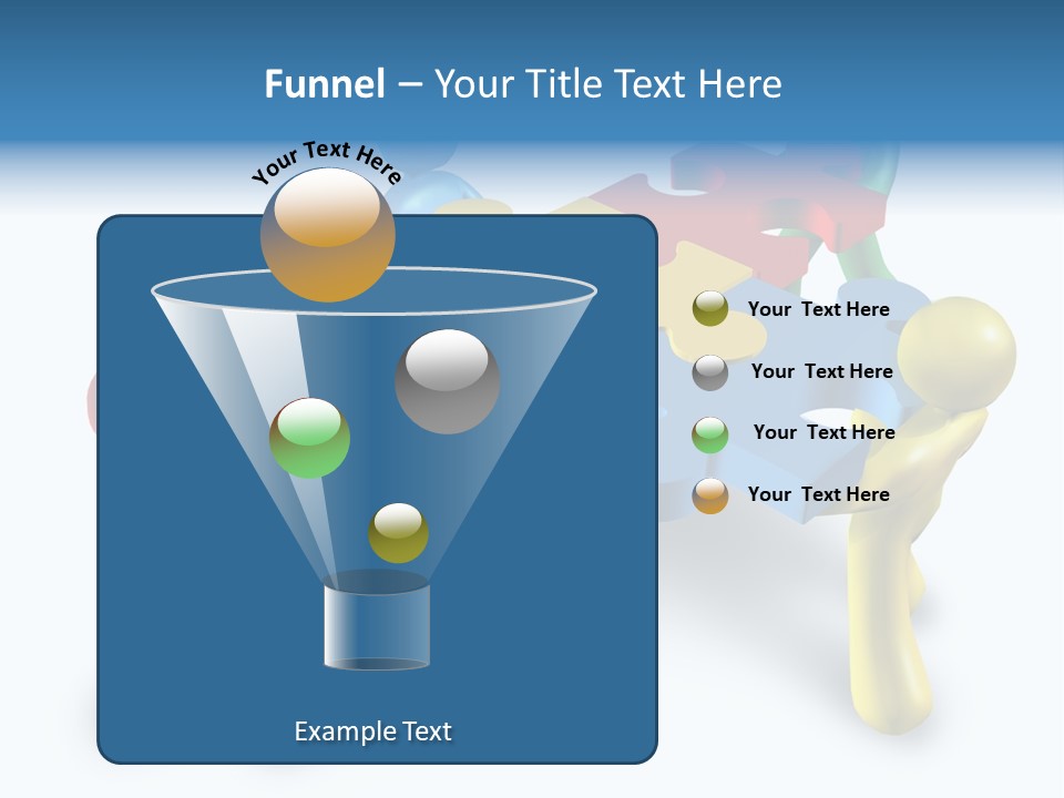 A Group Of People Standing Around A Puzzle Piece PowerPoint Template