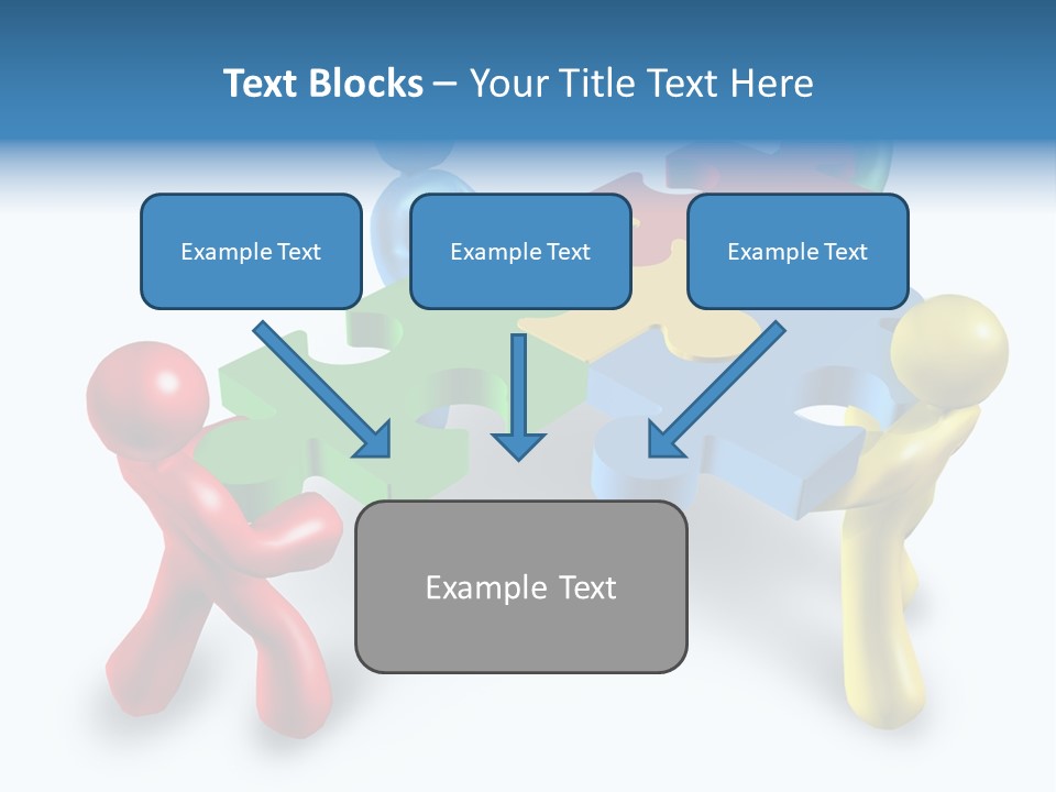 A Group Of People Standing Around A Puzzle Piece PowerPoint Template