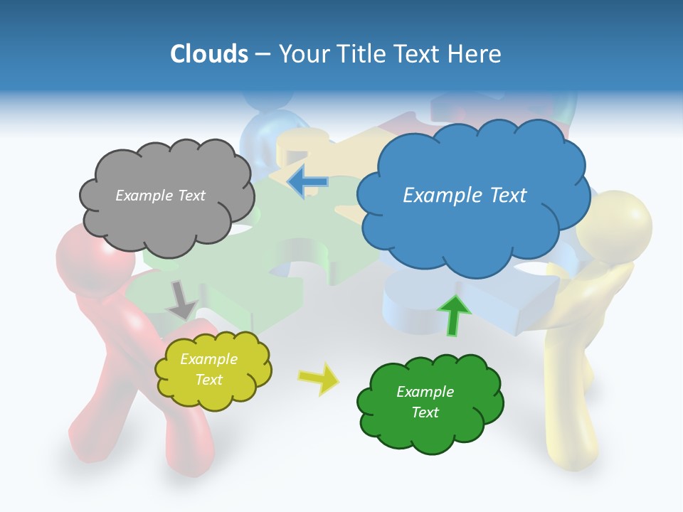 A Group Of People Standing Around A Puzzle Piece PowerPoint Template