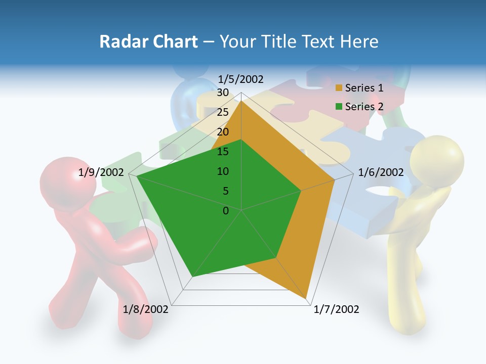 A Group Of People Standing Around A Puzzle Piece PowerPoint Template
