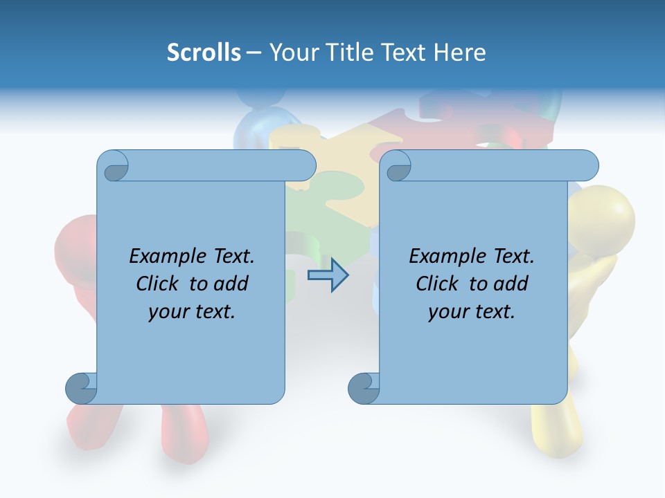 A Group Of People Standing Around A Puzzle Piece PowerPoint Template