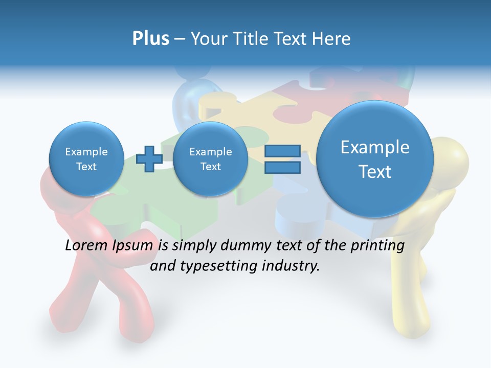 A Group Of People Standing Around A Puzzle Piece PowerPoint Template