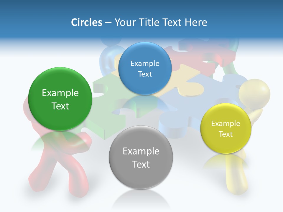 A Group Of People Standing Around A Puzzle Piece PowerPoint Template