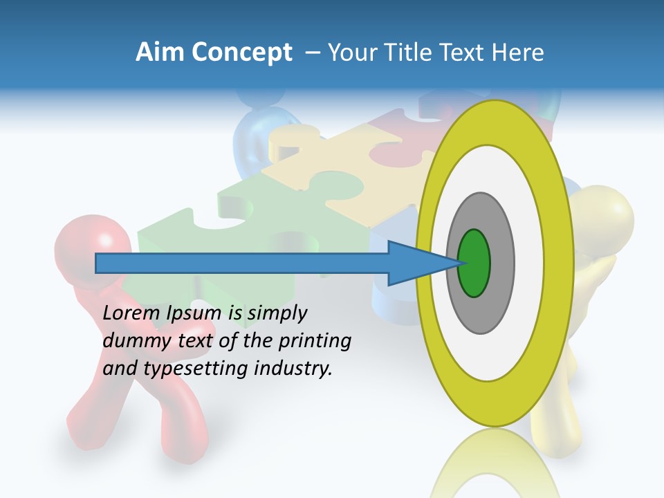 A Group Of People Standing Around A Puzzle Piece PowerPoint Template