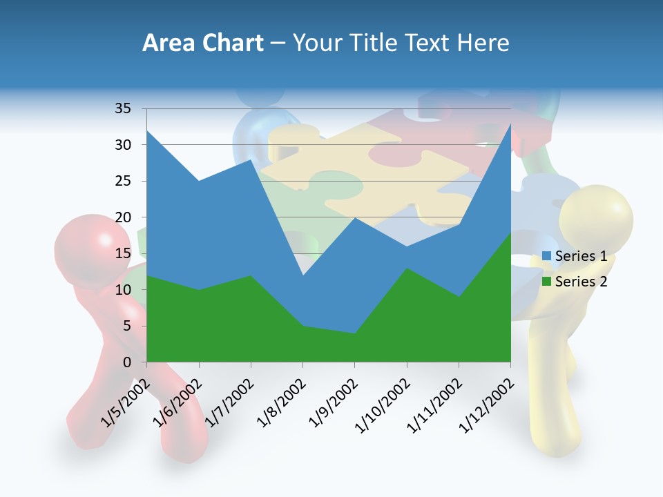 A Group Of People Standing Around A Puzzle Piece PowerPoint Template