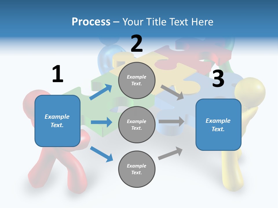A Group Of People Standing Around A Puzzle Piece PowerPoint Template
