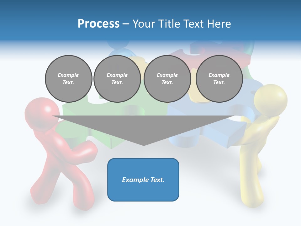 A Group Of People Standing Around A Puzzle Piece PowerPoint Template