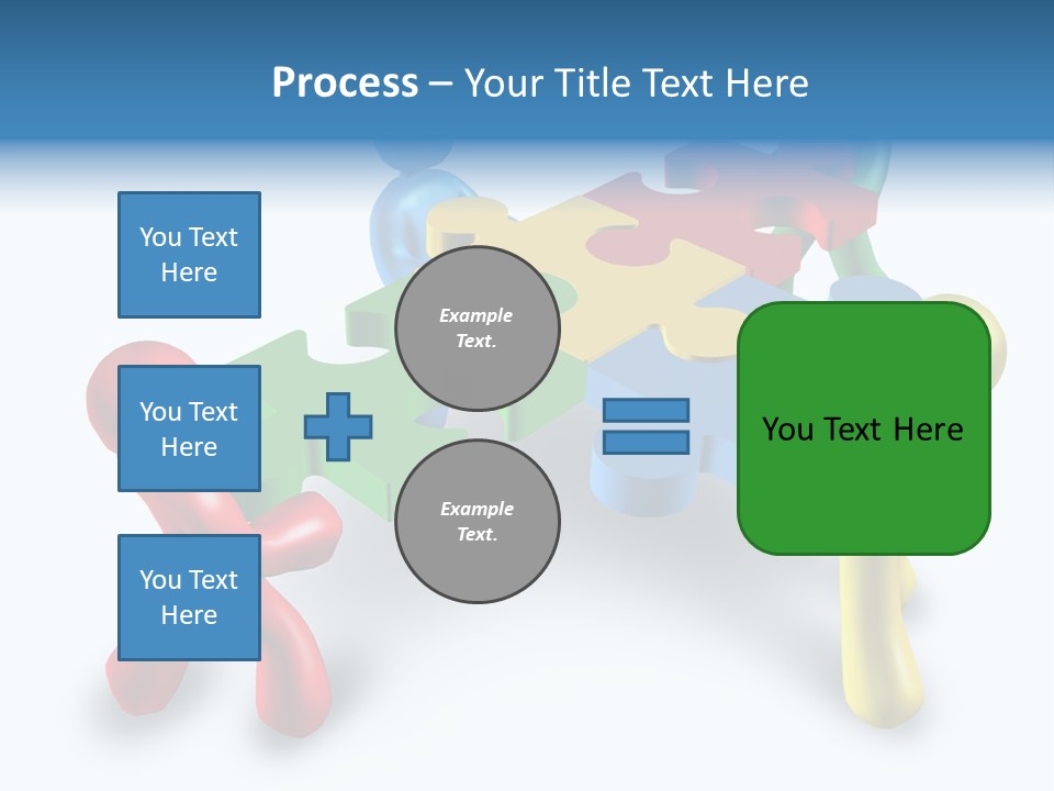 A Group Of People Standing Around A Puzzle Piece PowerPoint Template