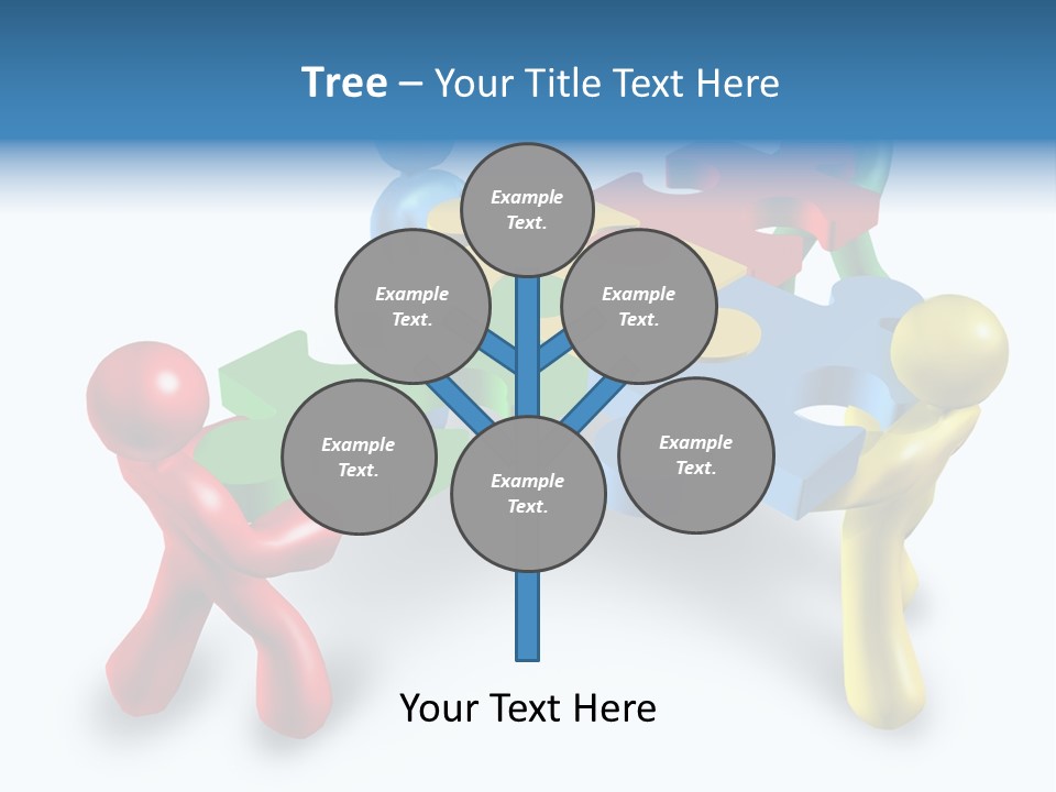A Group Of People Standing Around A Puzzle Piece PowerPoint Template