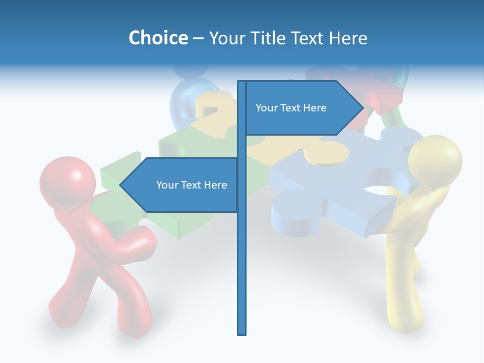 A Group Of People Standing Around A Puzzle Piece PowerPoint Template