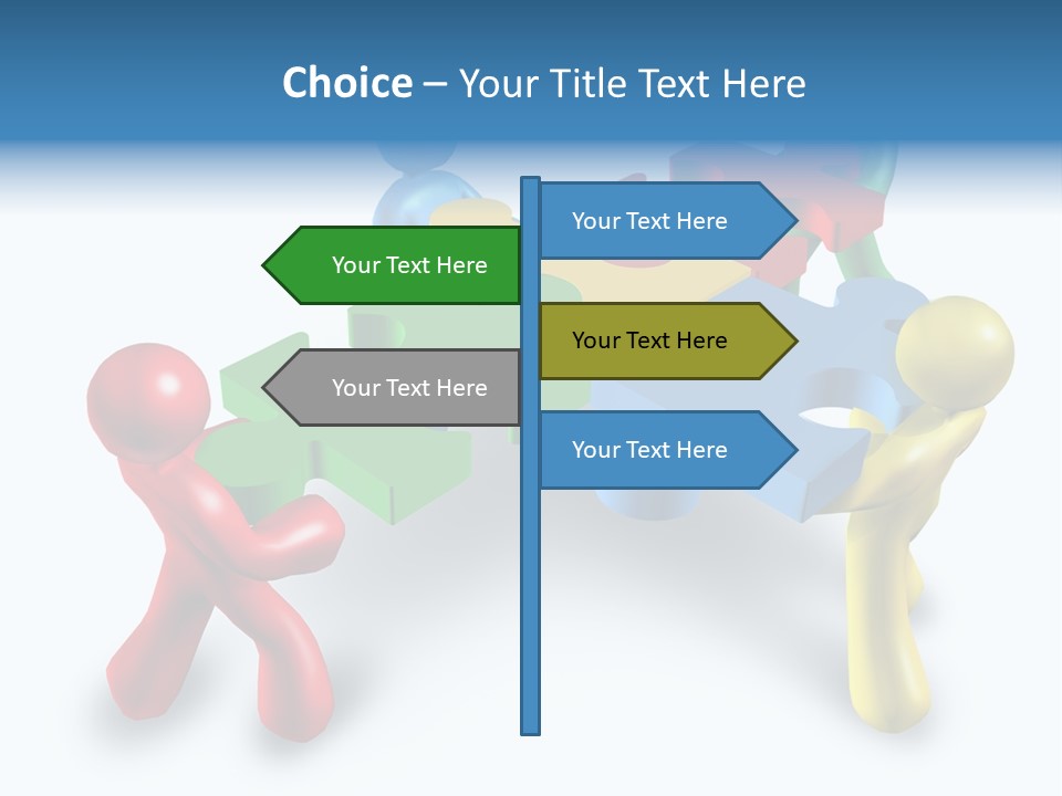 A Group Of People Standing Around A Puzzle Piece PowerPoint Template
