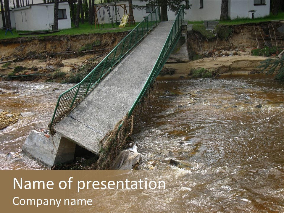 Costs Water Stream PowerPoint Template