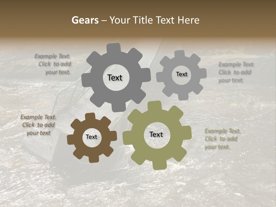 Costs Water Stream PowerPoint Template