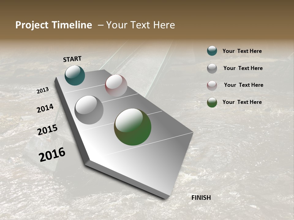Costs Water Stream PowerPoint Template