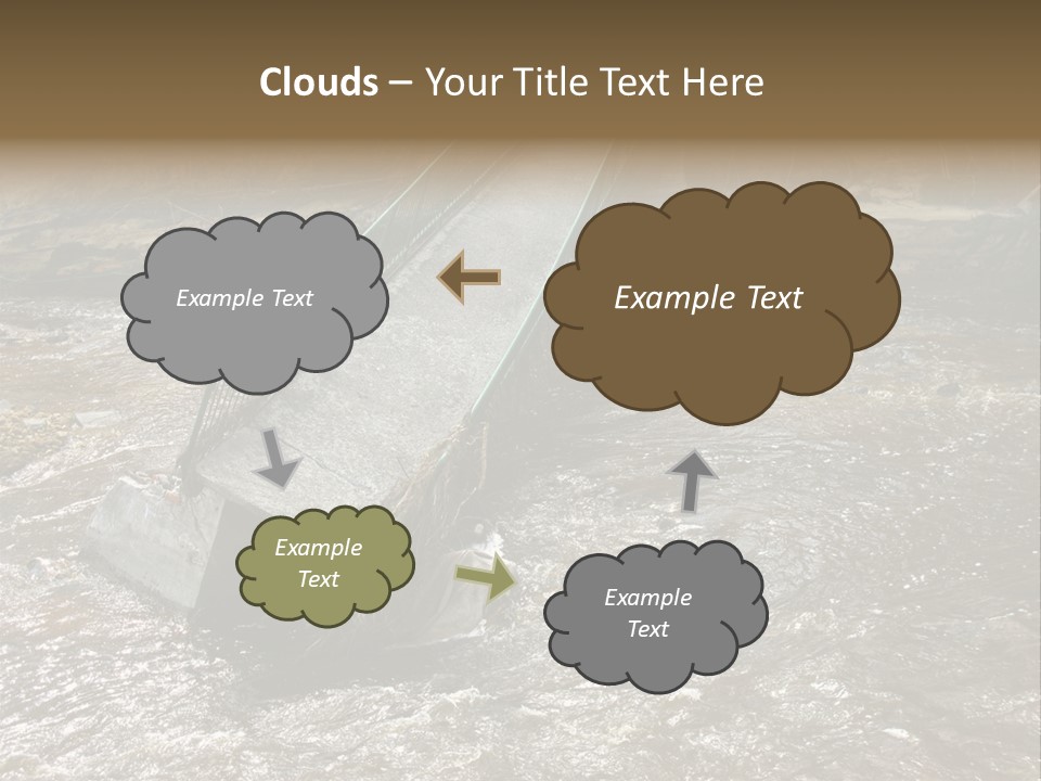 Costs Water Stream PowerPoint Template