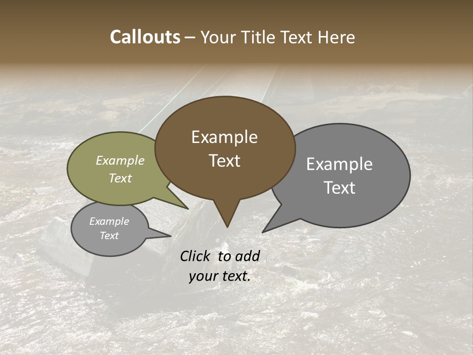 Costs Water Stream PowerPoint Template