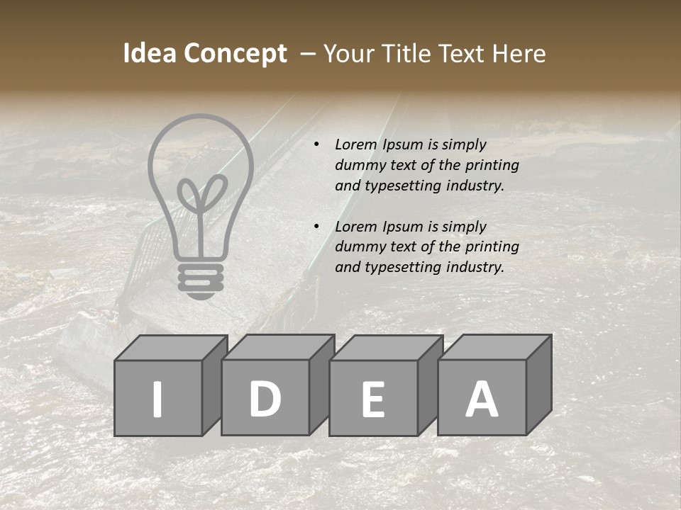 Costs Water Stream PowerPoint Template