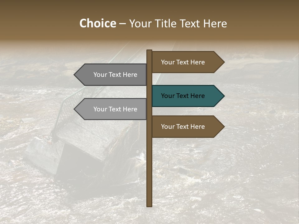 Costs Water Stream PowerPoint Template