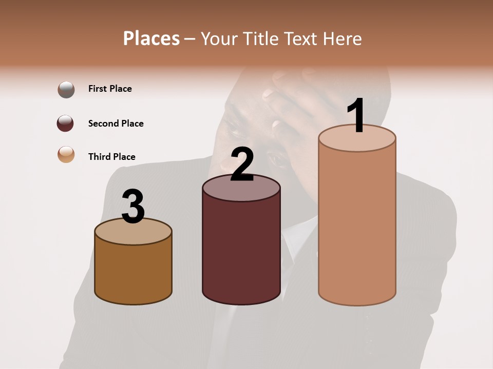 Men Headache White PowerPoint Template