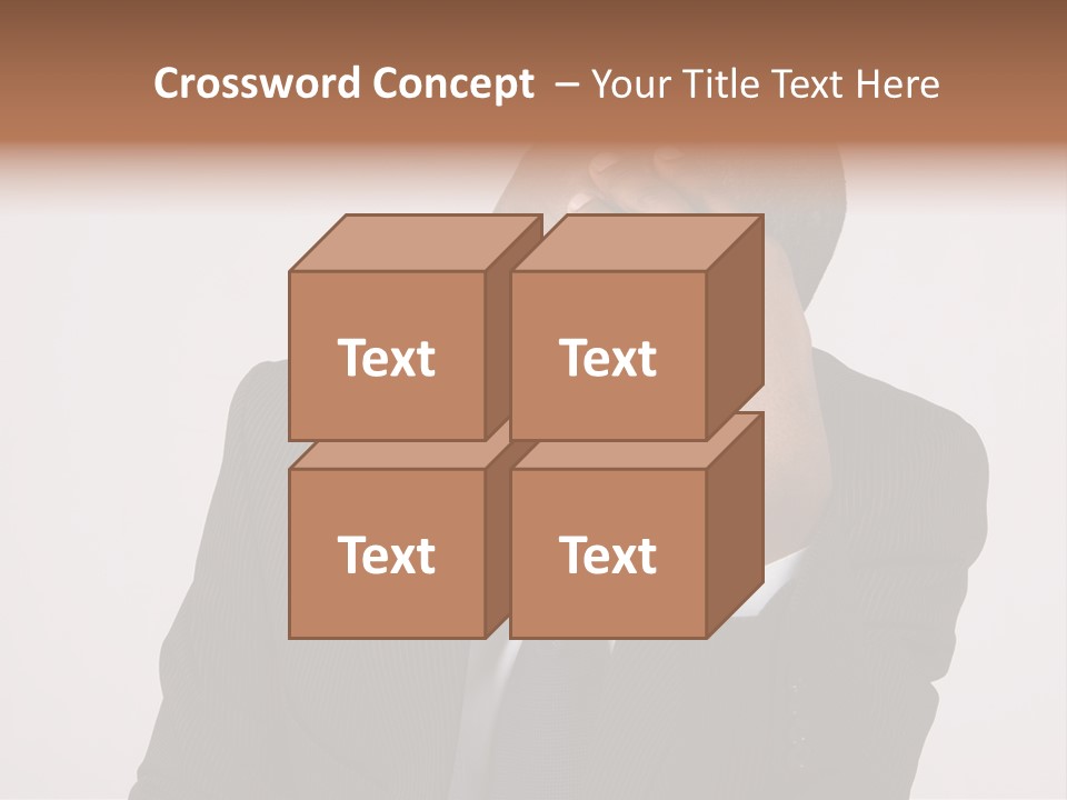 Men Headache White PowerPoint Template