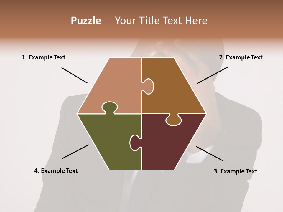 Men Headache White PowerPoint Template